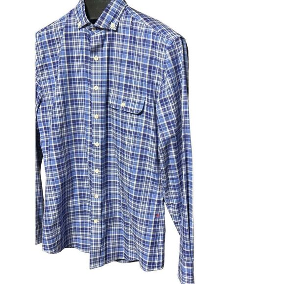 Rye 51 Blue Plaid Long Sleeve Button Up Shirt Size Small - Picture 2 of 4